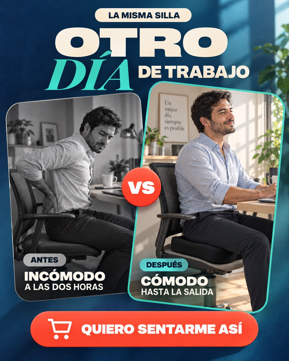 La misma silla, otro día de trabajo: antes y después