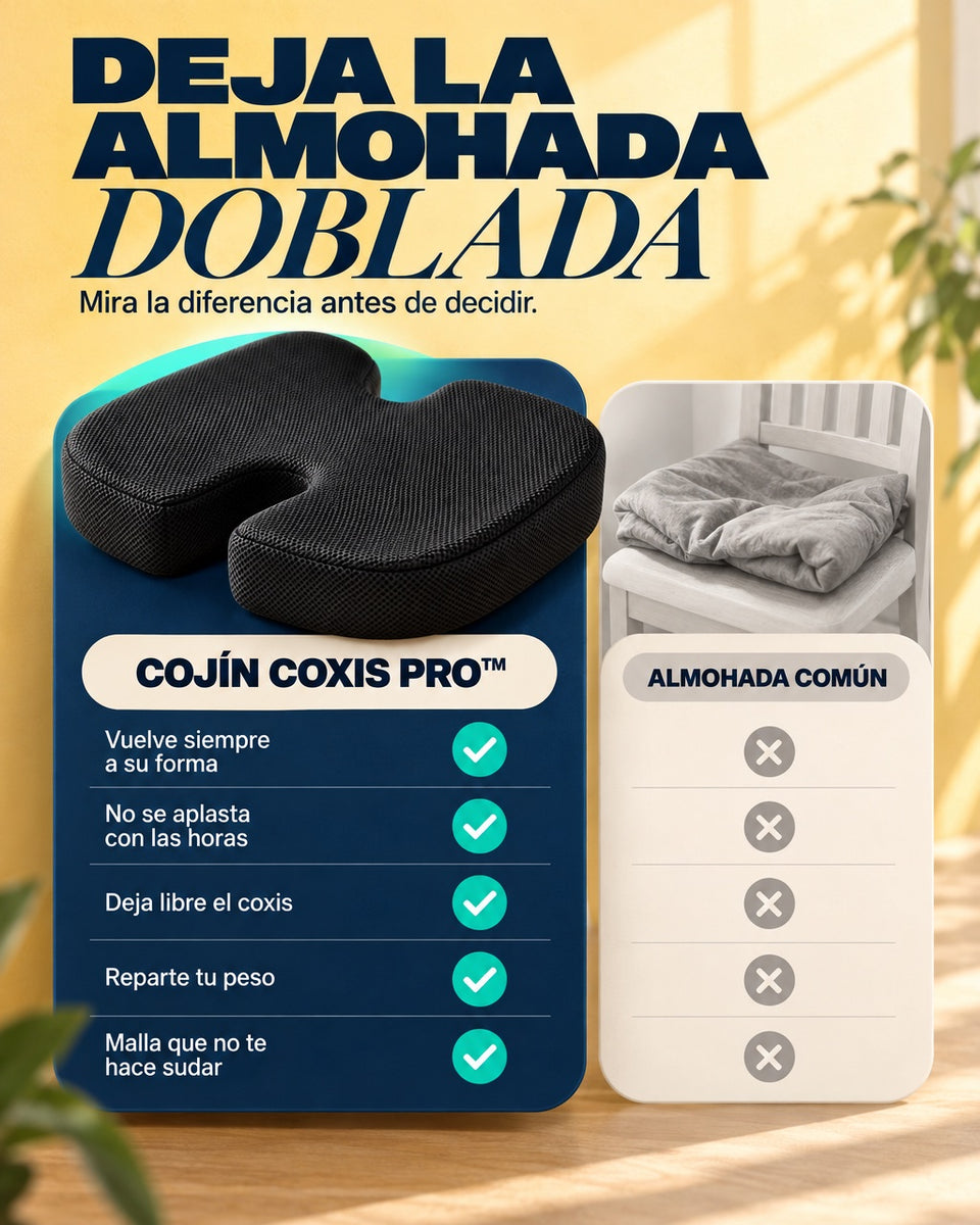 Cojín Coxis PRO™ contra la almohada común