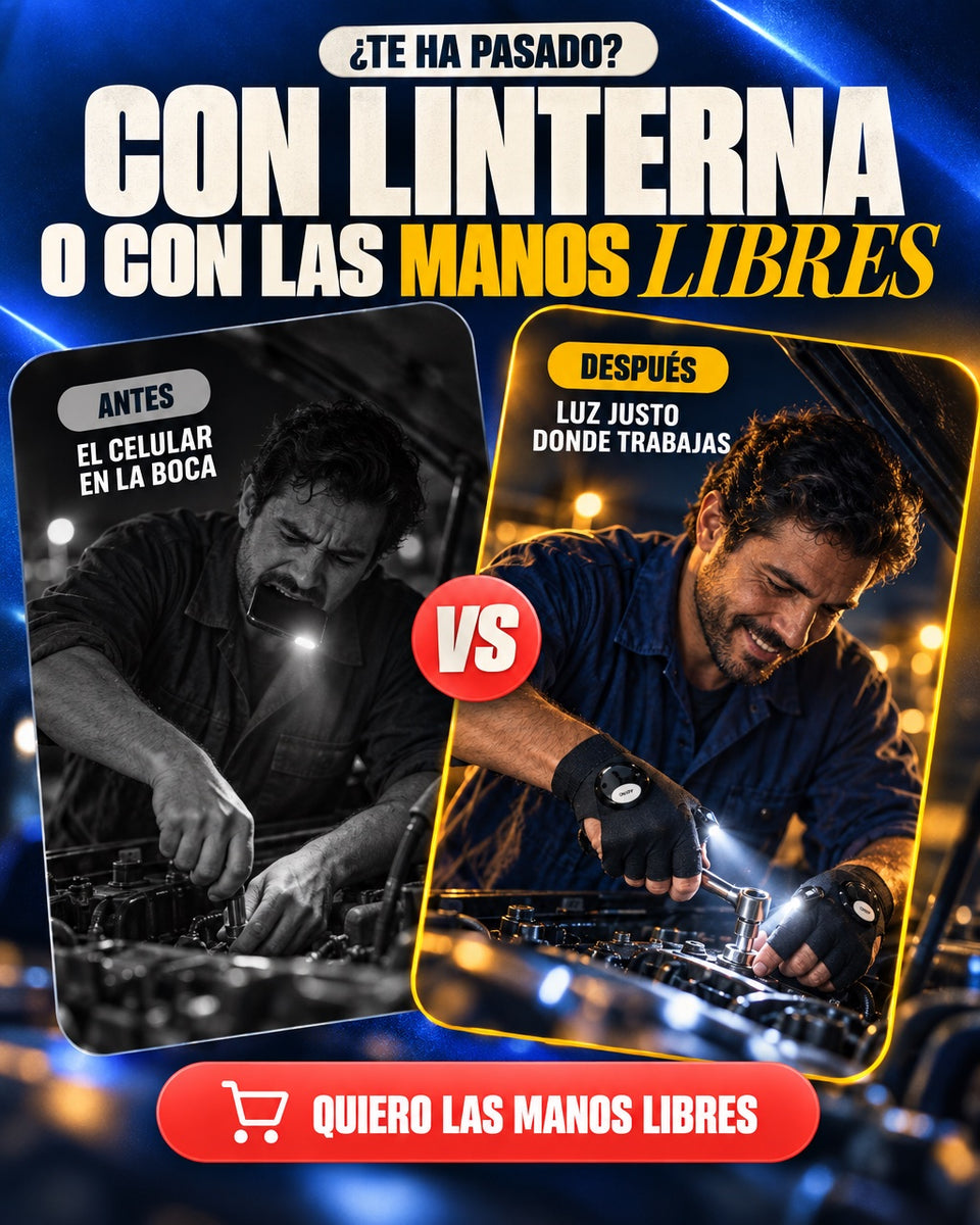 Con linterna o con las manos libres: antes y después