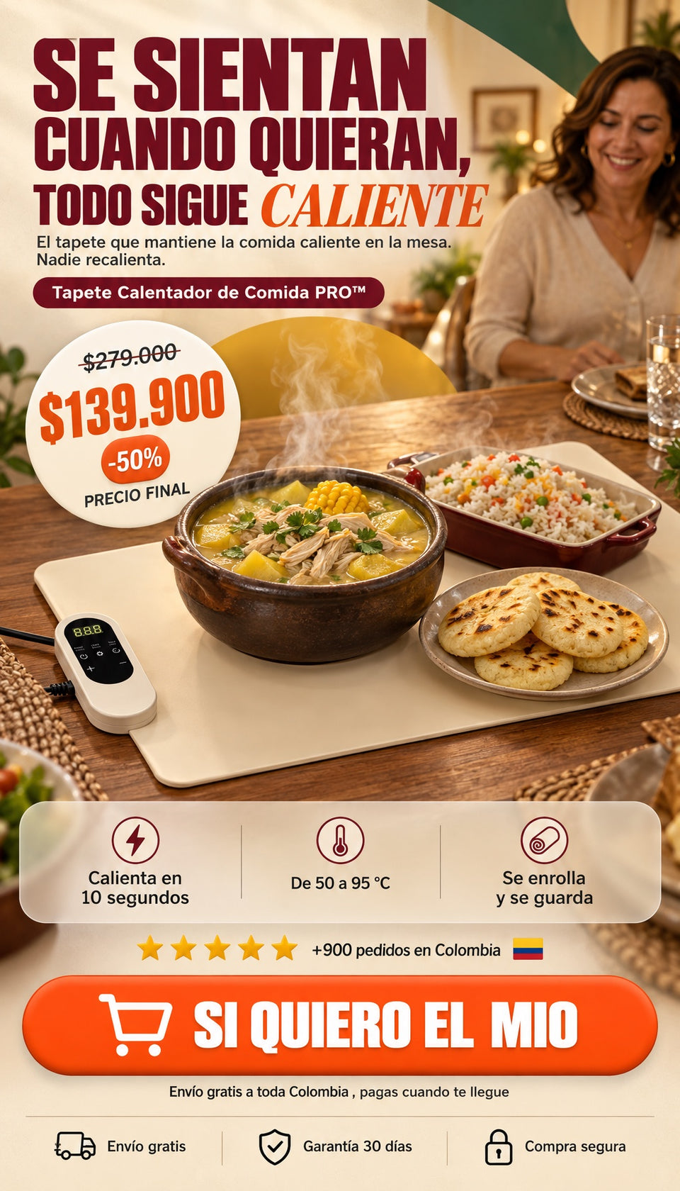 Tapete Calentador de Comida PRO™ — $139.900, envío gratis y pago contraentrega