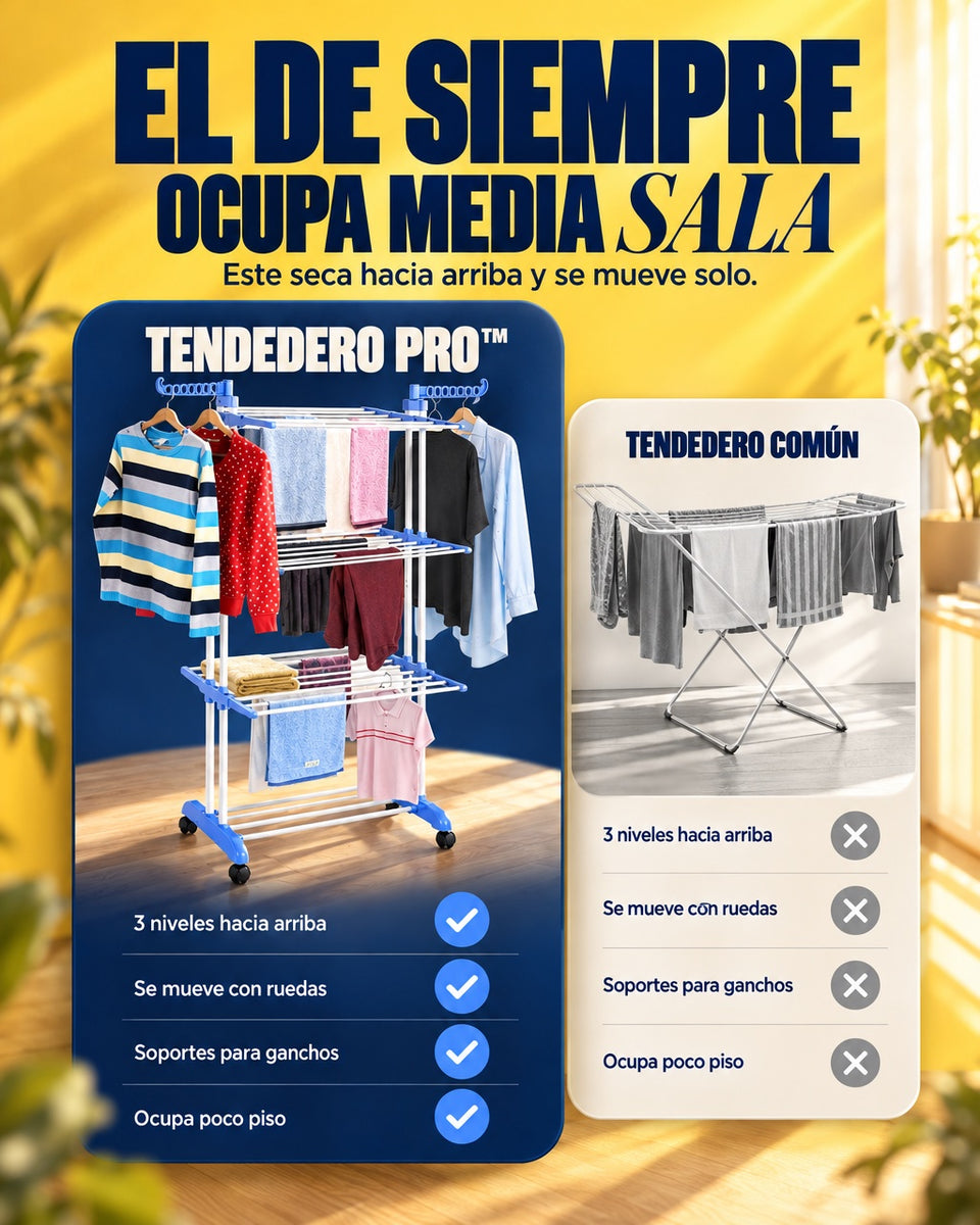 Tendedero PRO™ contra el tendedero común